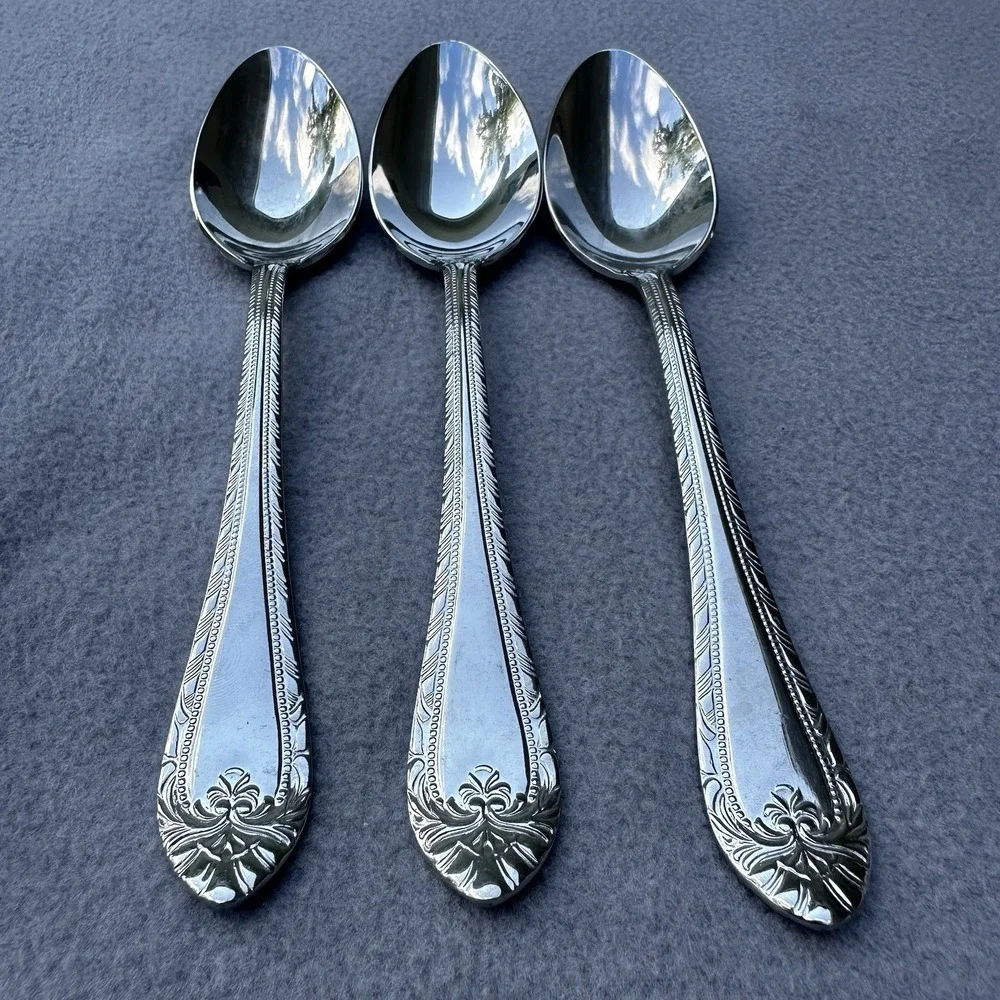 3 Reed & Barton Royal Britannia Tablespoons Select Stainless Flatware